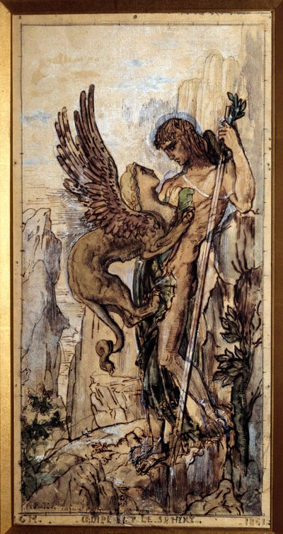 Edipo y la Esfinge de Gustave Moreau