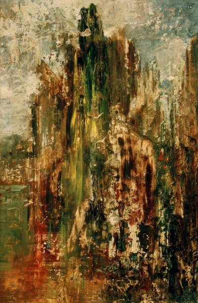Paisaje. Boceto (al Esfinge) de Gustave Moreau