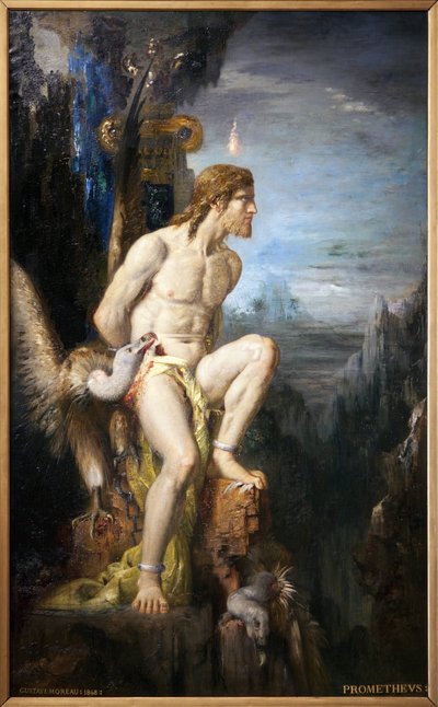 Prometeo. Pintura al óleo sobre lienzo de Gustave Moreau (1826-1898). Fotografía, KIM Youngtae, París, Museo Gustave Moreau. de Gustave Moreau