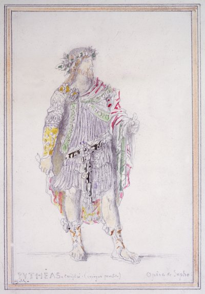 Pythéas, conspirador y parásito borracho, personaje de la Ópera de Sapho de Gustave Moreau
