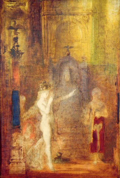 Salomé bailando ante Herodes, c.1876 de Gustave Moreau