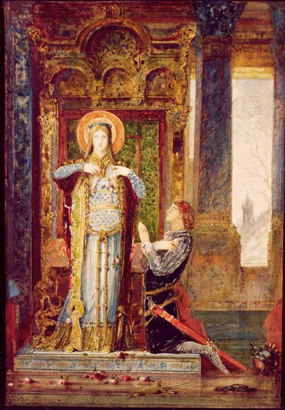 Santa Isabel de Hungría, o El milagro de las rosas, 1879 de Gustave Moreau