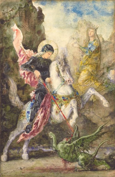 San Jorge y el dragón, 1869 de Gustave Moreau