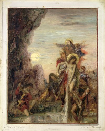 El entierro, c.1867 de Gustave Moreau