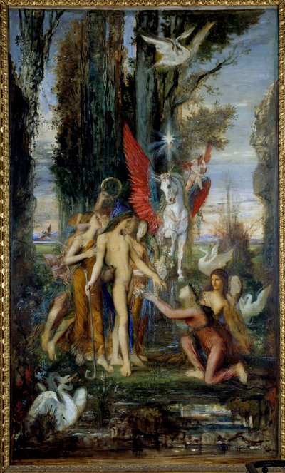 El poeta griego Hesíodo (siglo VIII a.C.) y las Musas. París, Museo Gustave Moreau de Gustave Moreau