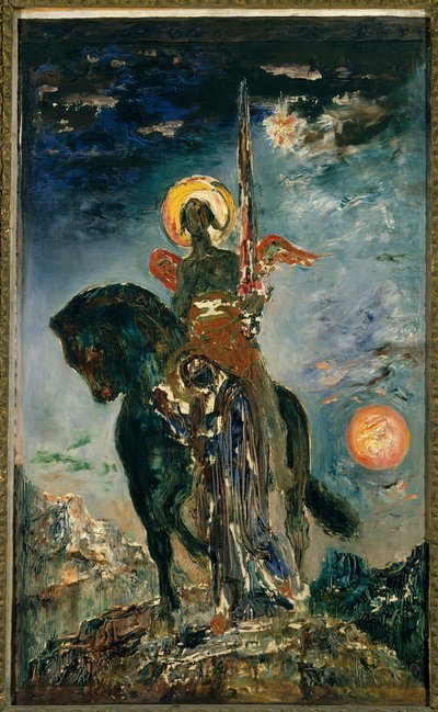 El Parque y el Ángel de la Muerte. Pintura de Gustave Moreau (1826-1898) París, Museo Gustave Moreau de Gustave Moreau