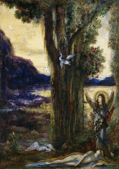 Las lágrimas de Orfeo, c.1887 de Gustave Moreau