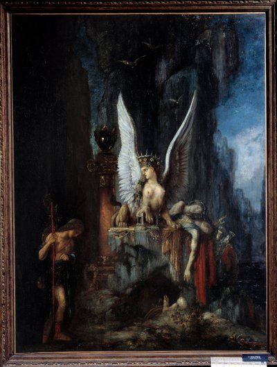 El viajero o Edipo viajero o la Igualdad ante la Muerte Edipo frente a la esfinge. de Gustave Moreau