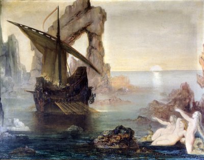 Ulises y las sirenas por Gustave Moreau. de Gustave Moreau