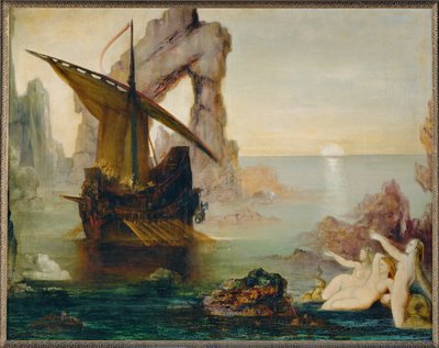 Ulises y las sirenas (pintura sobre lienzo) de Gustave Moreau