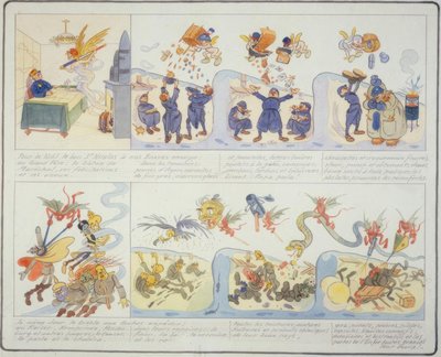 Primera Guerra Mundial / Navidad 1916 / caricatura francesa de Gustave Wendt