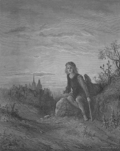 Dick Whittington Escuchando las Campanas de Highgate de Gustave after Dore