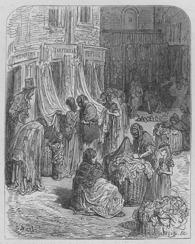 La feria de los harapos de Gustave after Dore