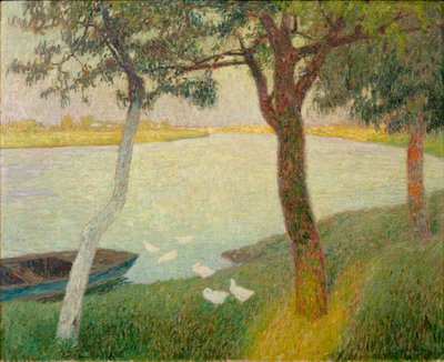 Patos en el río Leie de Gustave de Smet