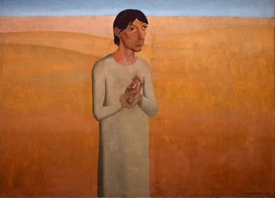 Cristo en el desierto de Gustave Van de Woestyne