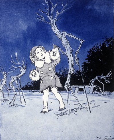 Ilustración para "La storia di Peter Pan", fábula de James Matthew Barrie (JM o J. M. Barrie de Gustavo Gustavino Rosso
