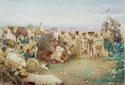 Una caravana descansando en Kabylie de Gustavo Simoni