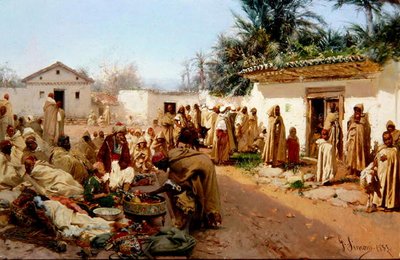 Escenario del pueblo árabe de Gustavo Simoni
