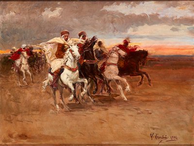 Charging Cavaliers (óleo sobre lienzo) de Gustavo Simoni