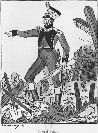 Coronel Boutin, ilustración de "Les Vagabonds de la gloire" del comandante Henry Lachouque, París, Editions du Panache. de Guy Arnoux