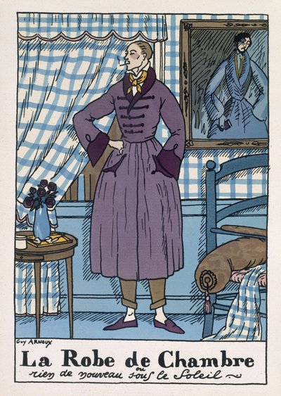 Bata de hombre, ilustración de la revista 