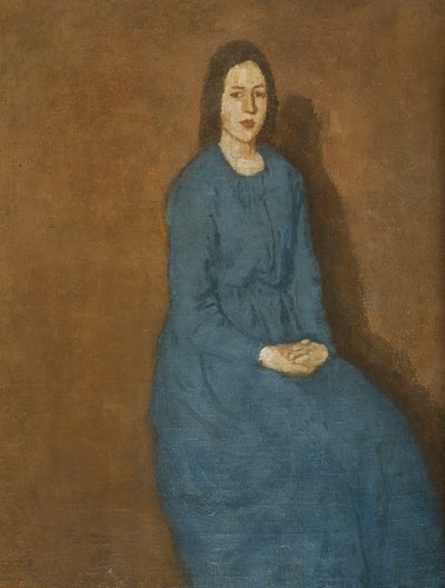Una joven en azul de Gwen John