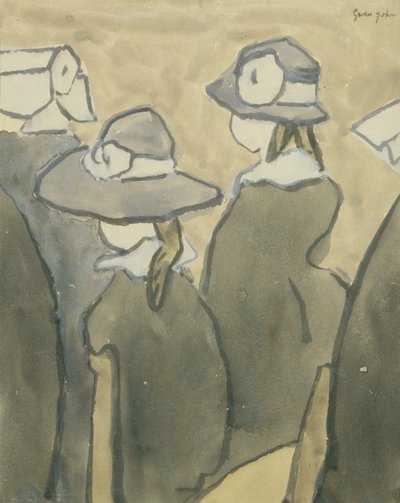 Niñas pequeñas en la iglesia de Gwen John