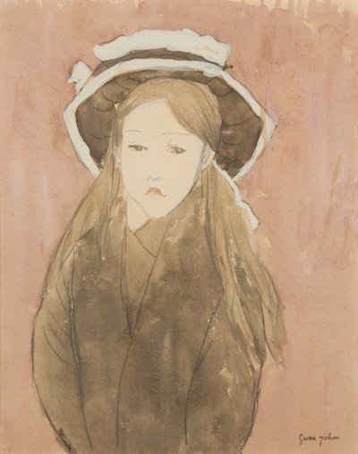 Niña con sombrero grande de Gwen John