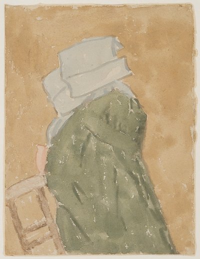Monja en la iglesia (acuarela sobre papel) de Gwen John