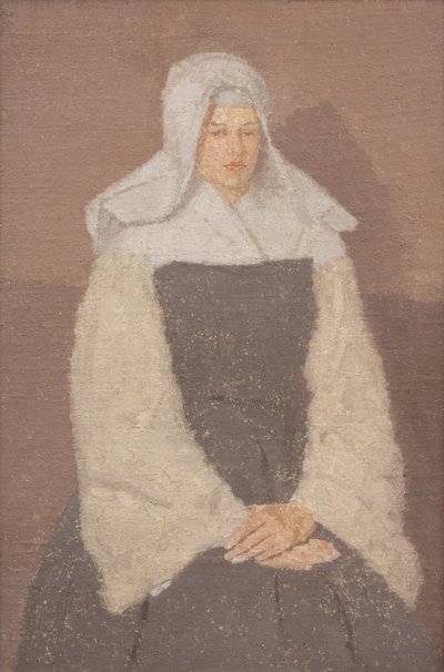Retrato de una joven monja, c. 1918-19 (óleo sobre lienzo) de Gwen John