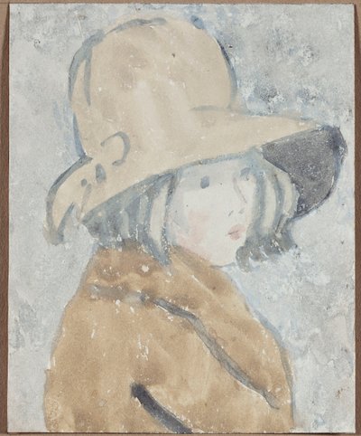 Estudio de una Niña con un Sombrero de Ala Ancha de Gwen John