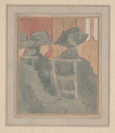 Mujer y Niña Huérfana en la Iglesia de Gwen John