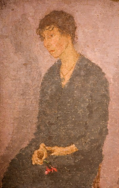 Mujer Sosteniendo una Flor de Gwendolen Mary John