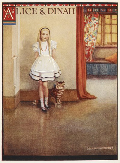 Alice y Dinah, la gata atigrada de Gwynedd M. Hudson