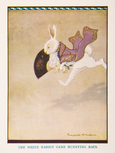 El Conejo Blanco volvió a toda prisa, La guardería Alicia en el País de las Maravillas / contada para la guardería por Irene Pearl ; los dibujos por Gwynedd Hudson de Gwynedd M. Hudson