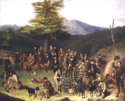 Partida de caza en las colinas de Gerecse, 1859 de Gyorgyi Giergl Alajos