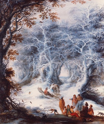 Paisaje Invernal con un Campamento Gitano de Gysbrecht Lytens or Leytens