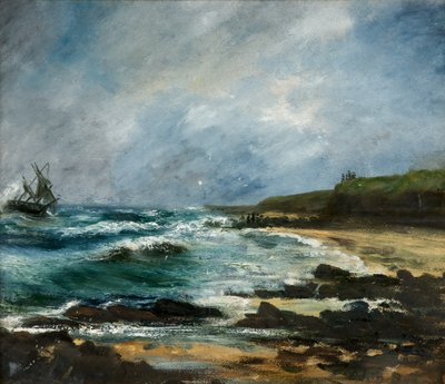 Pecio del queche ruso Julerneck frente a los acantilados de Marsden de H.C.B. Scott