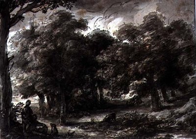 Paisaje boscoso, con figuras de H.F. 1751 1812 Aylesford