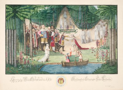 Recepción de Christian VII en el Elíseo por sus antepasados de H.G. Beenfeldt