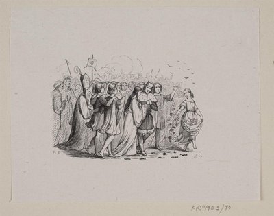 Ilustración para "Los cisnes salvajes" en H.C. Andersen, "Cuentos y historias", Volumen 1 de H.P. Hansen