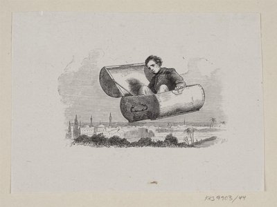 Ilustración para "El baúl volador" en H.C. Andersen, "Cuentos y Historias", Volumen 1 de H.P. Hansen