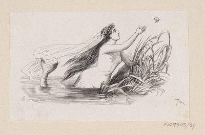 Ilustración para "La sirenita" en H.C. Andersen, "Cuentos y Historias", Volumen 1 de H.P. Hansen
