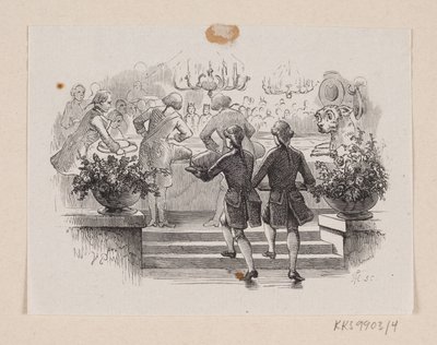 Ilustración para "El yesquero" en H.C. Andersen, "Cuentos y Historias", Volumen 1 de H.P. Hansen