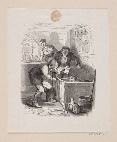 Ilustración de "El pequeño Claus y el gran Claus" en H.C. Andersen, "Cuentos y Historias", Volumen 1 de H.P. Hansen