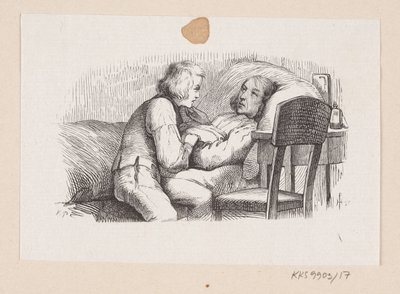Ilustración para "El compañero de viaje" en H.C. Andersen, "Cuentos y historias", Volumen 1 de H.P. Hansen
