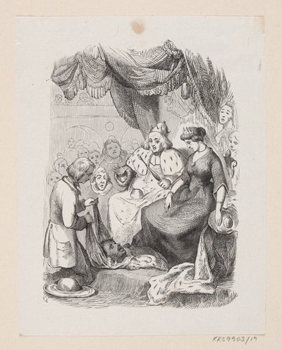 Ilustración para "El compañero de viaje" en H.C. Andersen, "Cuentos y historias", Volumen 1 de H.P. Hansen