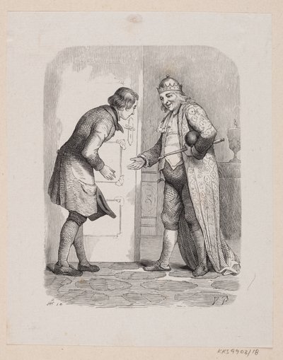Ilustración para "El compañero de viaje" en H.C. Andersen, "Cuentos y Historias", Volumen 1 de H.P. Hansen
