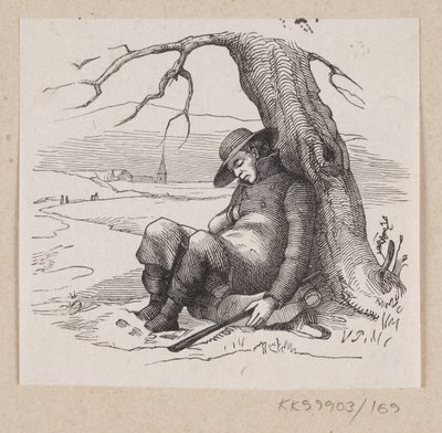 Ilustración para "Bajo el sauce" en H.C. Andersen, "Cuentos y Historias", Volumen 2 de H.P. Hansen