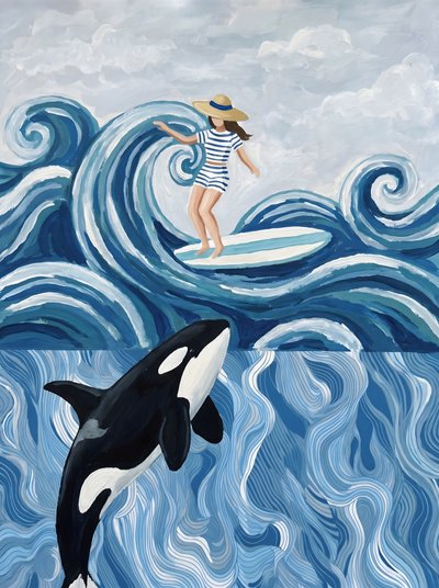 La chica surfista y la orca de HUGO